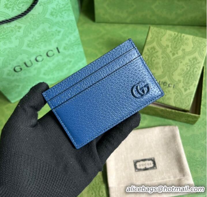 Unique Style Gucci GG Marmont card case 657588 blue