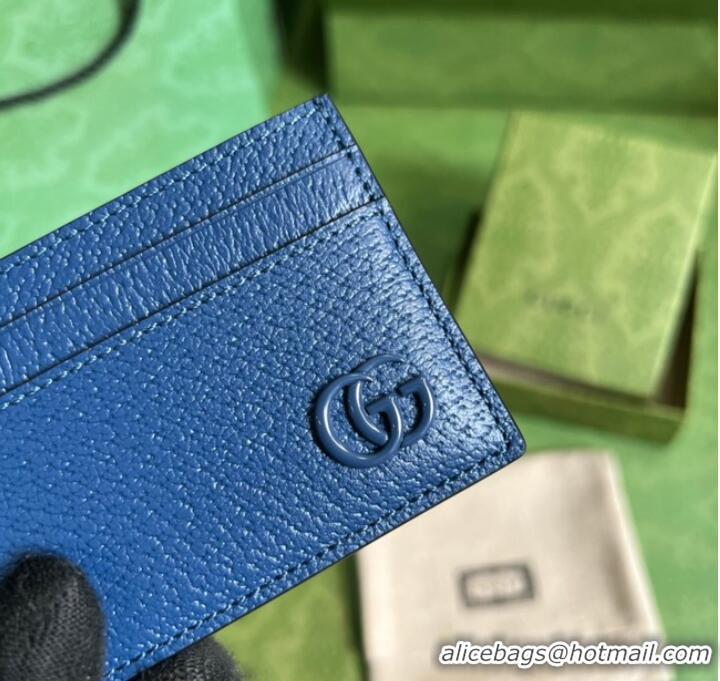 Unique Style Gucci GG Marmont card case 657588 blue