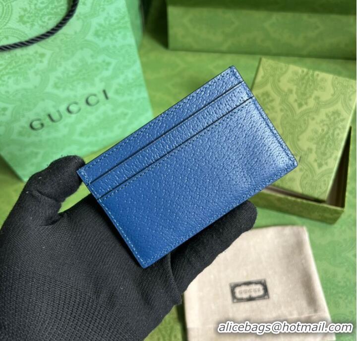 Unique Style Gucci GG Marmont card case 657588 blue