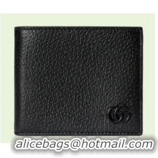 Elegant Grade Gucci GG Marmont leather bi-fold wallet 428726 black