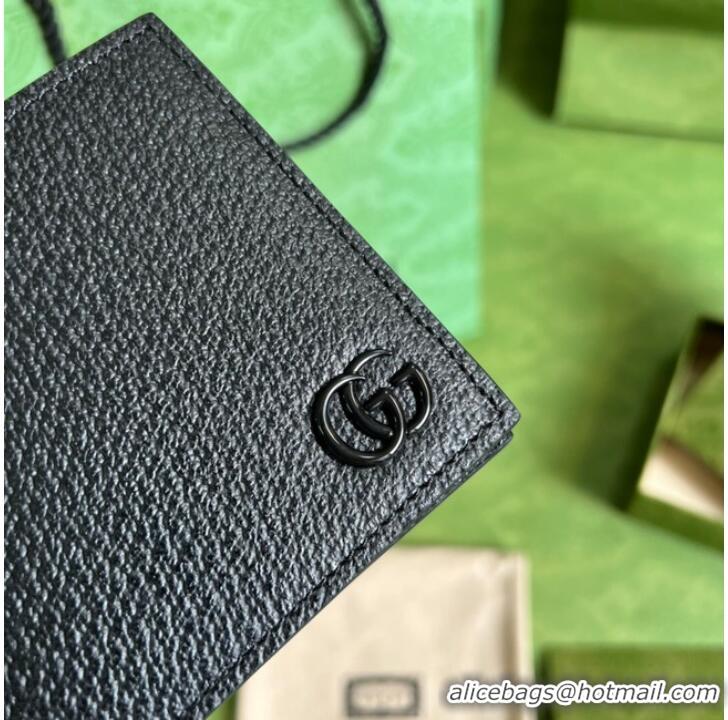 Elegant Grade Gucci GG Marmont leather bi-fold wallet 428726 black