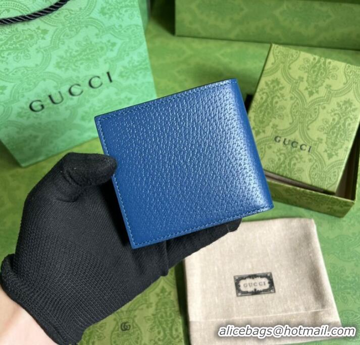 Grade Design Gucci GG Marmont leather bi-fold wallet 428726 Royal blue