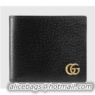 Luxurious Promotional Gucci GG Marmont leather bi-fold wallet 428726 black