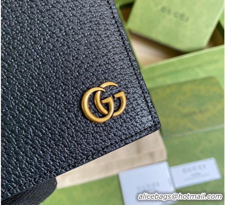 Luxurious Promotional Gucci GG Marmont leather bi-fold wallet 428726 black