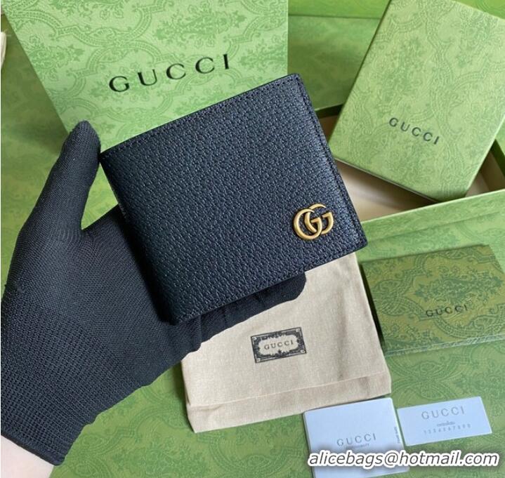 Luxurious Promotional Gucci GG Marmont leather bi-fold wallet 428726 black