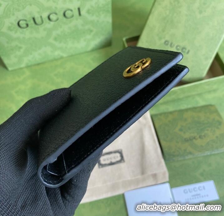 Luxurious Promotional Gucci GG Marmont leather bi-fold wallet 428726 black