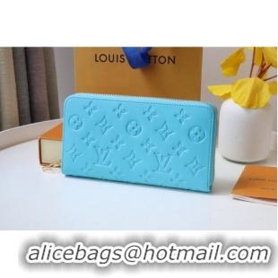 Good Looking Louis Vuitton ZIPPY WALLET M81510 sky blue