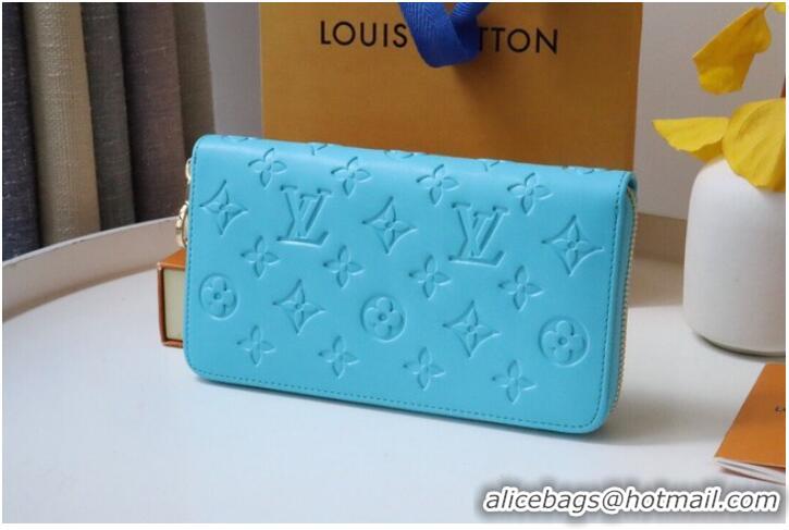 Good Looking Louis Vuitton ZIPPY WALLET M81510 sky blue