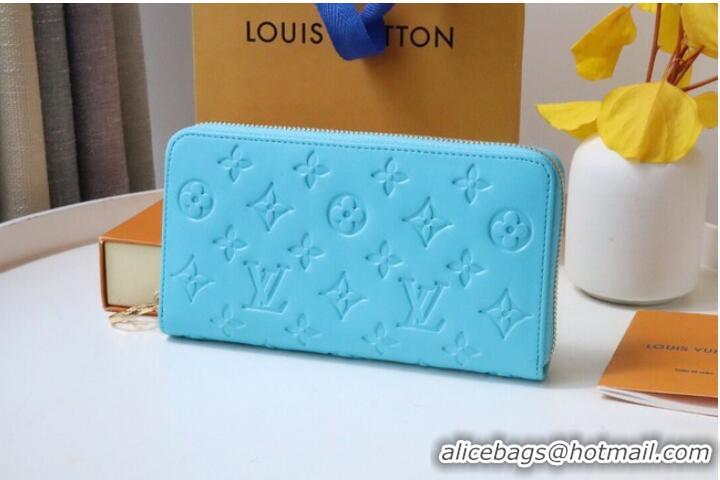 Good Looking Louis Vuitton ZIPPY WALLET M81510 sky blue