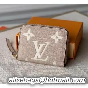 Top Quality Louis Vuitton Zippy Coin Purse Wallet in Giant Monogram Leather M69797 Grey 2021