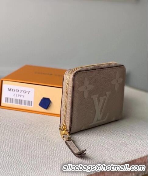 Top Quality Louis Vuitton Zippy Coin Purse Wallet in Giant Monogram Leather M69797 Grey 2021