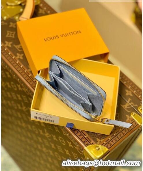 Good Product Louis Vuitton Gradient Monogram Leather Zippy Coin Purse Wallet M80408 Summer Blue 2021