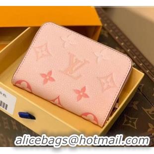 Top Quality Louis Vuitton Gradient Monogram Leather Zippy Coin Purse Wallet M80408 Pink 2021