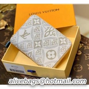 Good Product Louis Vuitton Since 1854 Zippy Coin Purse Wallet M81095 Grey/Beige/Blue 2022