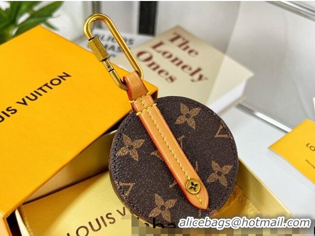 Grade Louis Vuitton Round Case Coin Purse Wallet/Bag Charm M68524 Monogram Canvas/Nude 2022