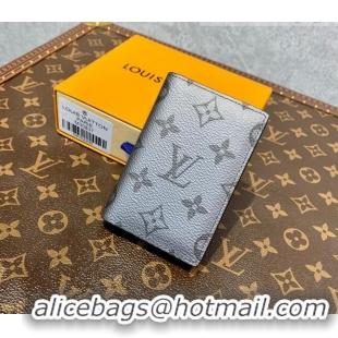 Promotional Louis Vuitton Men's Pocket Organizer Wallet in Gunmetal Grey Monogram Canvas M30837 2022