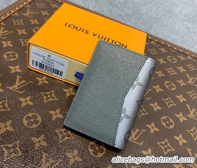 Promotional Louis Vuitton Men's Pocket Organizer Wallet in Gunmetal Grey Monogram Canvas M30837 2022