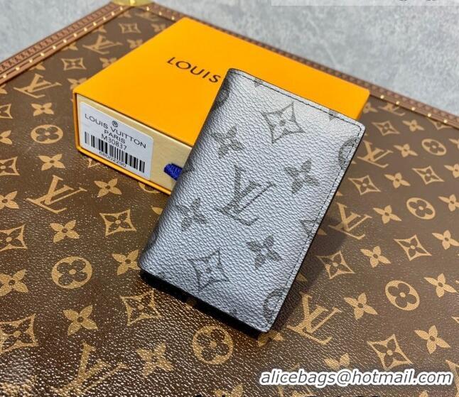 Promotional Louis Vuitton Men's Pocket Organizer Wallet in Gunmetal Grey Monogram Canvas M30837 2022