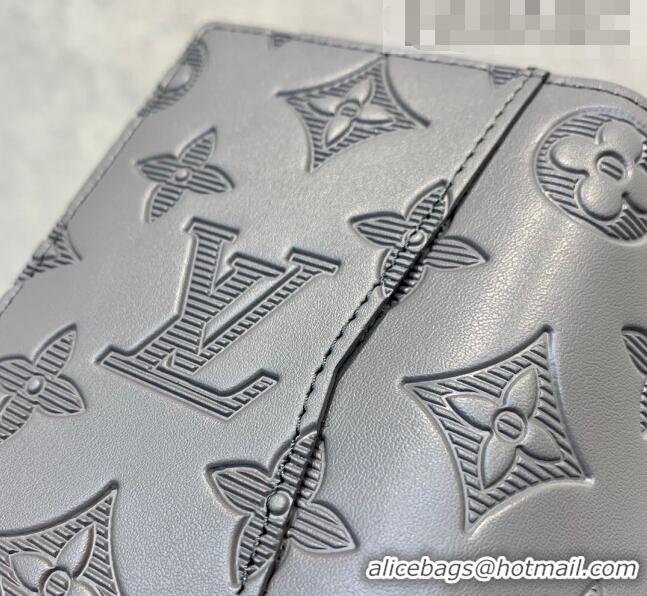 Inexpensive Louis Vuitton Men's Pocket Organizer Wallet in Monogram Shadow Leather M81382 Anthracite Grey 2022