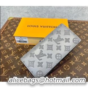 Promotional Louis Vuitton Men's Brazza Wallet in Monogram Shadow Leather M81335 Anthracite Grey 2022