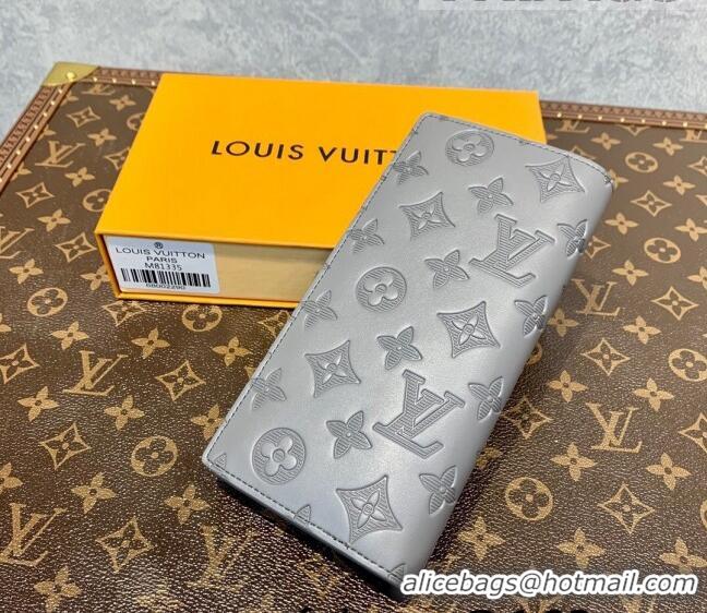 Promotional Louis Vuitton Men's Brazza Wallet in Monogram Shadow Leather M81335 Anthracite Grey 2022