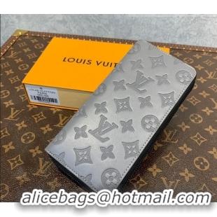 Pretty Style Louis Vuitton Men's Zippy Vertical Wallet in Monogram Shadow Leather M81384 Anthracite Grey 2022