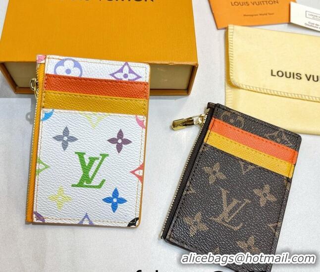 Good Product Louis Vuitton Monogram Canvas Coin Card Holder Wallet Bear M2680 Brown 2022