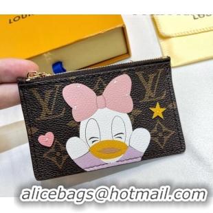 New Style Louis Vuitton Monogram Canvas Coin Card Holder Wallet Daisy Duck M52679 2022