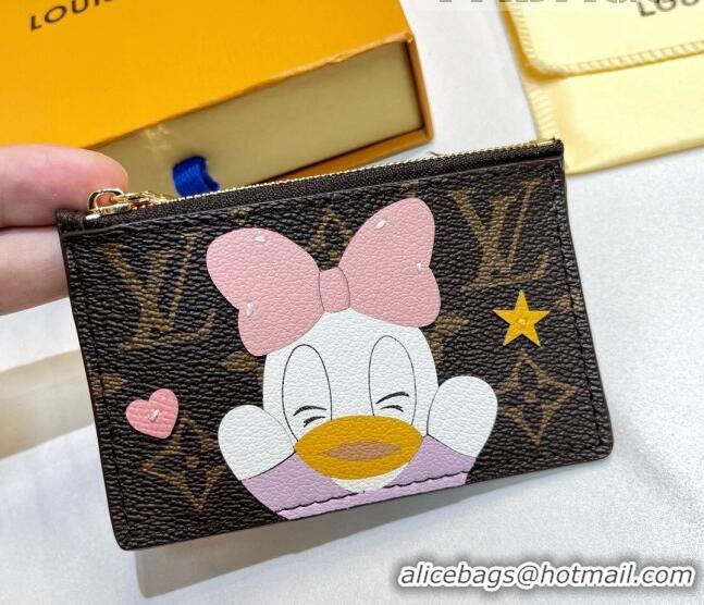 New Style Louis Vuitton Monogram Canvas Coin Card Holder Wallet Daisy Duck M52679 2022