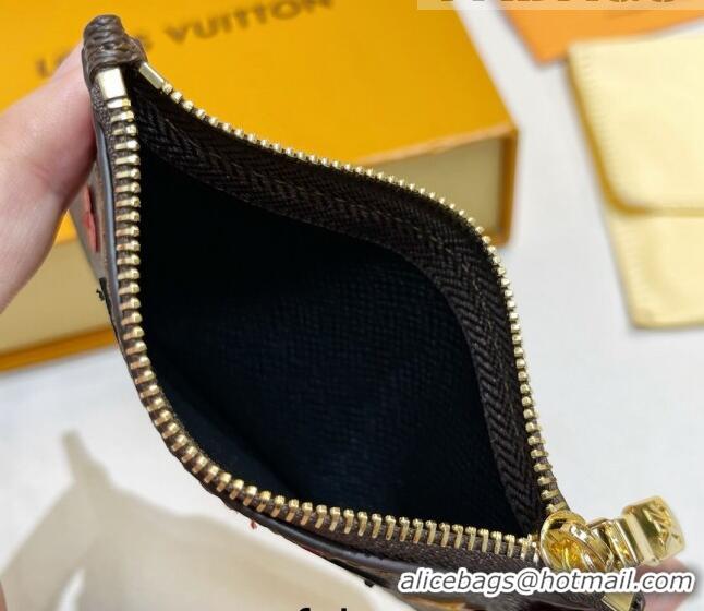 Good Taste Louis Vuitton Monogram Canvas Coin Card Holder Wallet Donald Ducke M52680 2022