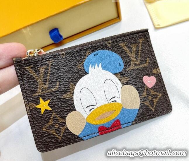 Good Taste Louis Vuitton Monogram Canvas Coin Card Holder Wallet Donald Ducke M52680 2022