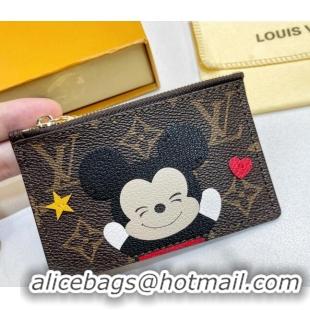 Popular Louis Vuitton Monogram Canvas Coin Card Holder Wallet 52681 Mickey 2022