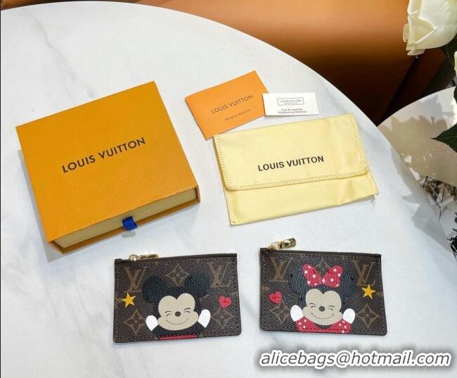 Popular Louis Vuitton Monogram Canvas Coin Card Holder Wallet 52681 Mickey 2022