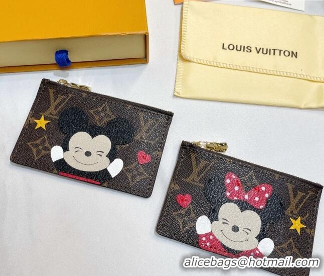 Fashion Design Louis Vuitton Monogram Canvas Coin Card Holder Wallet 52681 Minnie 2022