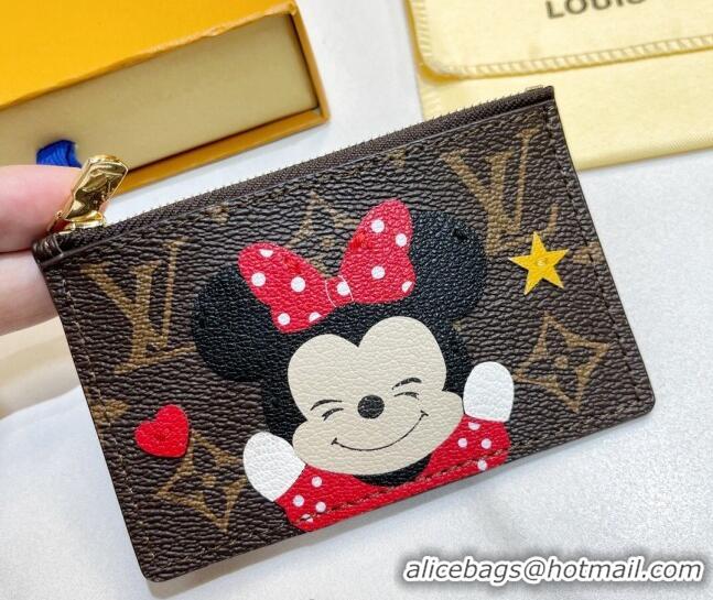 Fashion Design Louis Vuitton Monogram Canvas Coin Card Holder Wallet 52681 Minnie 2022