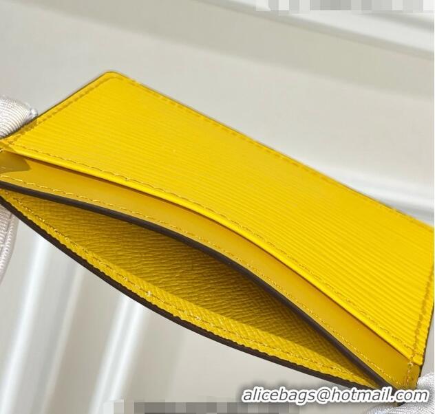 Well Crafted Louis Vuitton Card Holder Wallet in Yellow Epi Leather M81065 2022