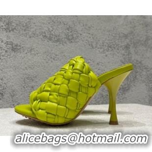 Pretty Style Bottega Veneta Dot Wave High Heel Slide Sandals 9.5cm Kiwi Green 080828