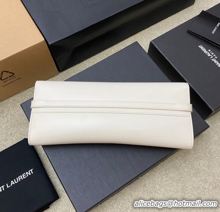 Buy Cheap SAINT LAURENT MANHATTAN CLUTCH IN BOX SAINT LAURENT LEATHER 695949 WHITE