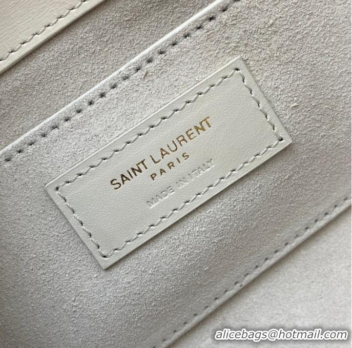 Buy Cheap SAINT LAURENT MANHATTAN CLUTCH IN BOX SAINT LAURENT LEATHER 695949 WHITE