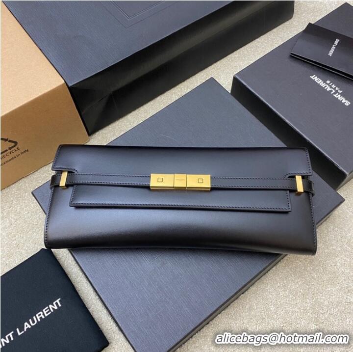 Modern Best SAINT LAURENT MANHATTAN CLUTCH IN BOX SAINT LAURENT LEATHER 695949 black