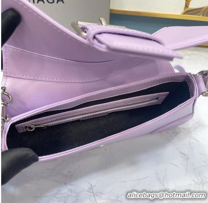 New Fashion Balenciaga HOURGLASS SMALL TOP HANDLE BAG 6088 purple