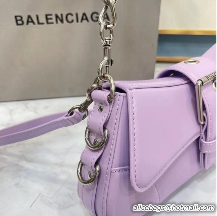 New Fashion Balenciaga HOURGLASS SMALL TOP HANDLE BAG 6088 purple