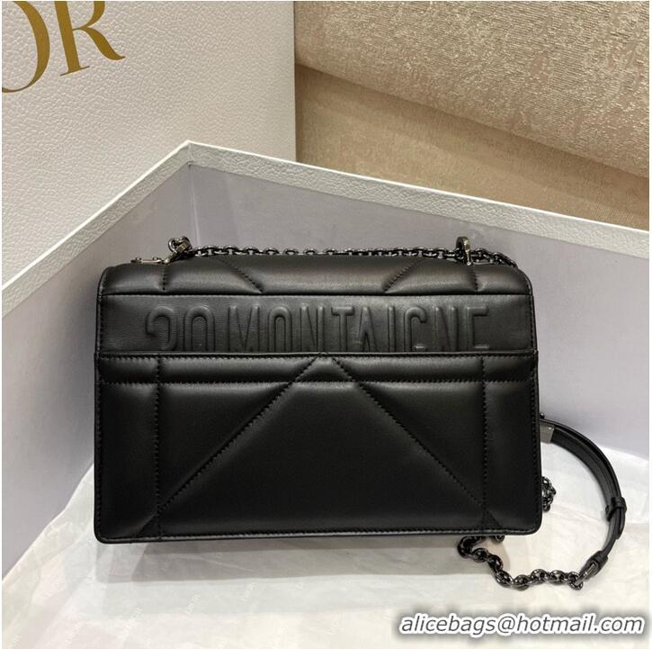 New Product DIOR 30 MONTAIGNE POUCH WITH SHOULDER STRAP AND HANDLE S32698 BLACK