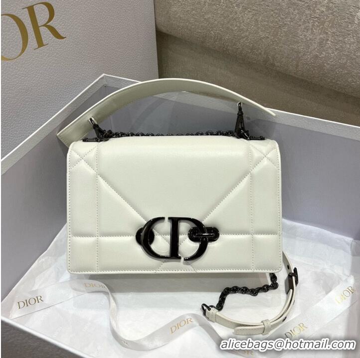 Best Price DIOR 30 MONTAIGNE POUCH WITH SHOULDER STRAP AND HANDLE S32698 WHITE