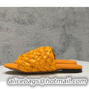 Stylish Bottega Veneta Dot Wave Flat Slide Sandals Orange 080833