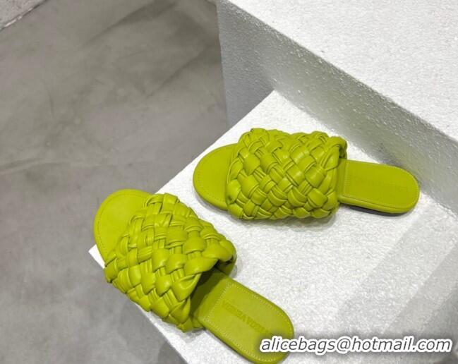 Unique Style Bottega Veneta Dot Wave Flat Slide Sandals Kiwi Green 080834