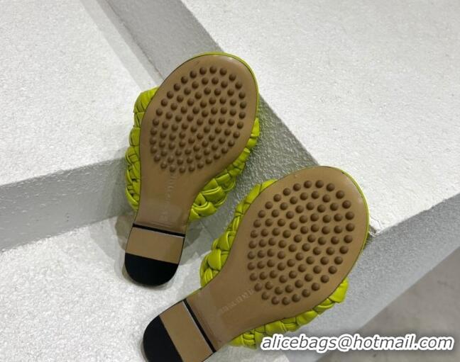 Unique Style Bottega Veneta Dot Wave Flat Slide Sandals Kiwi Green 080834