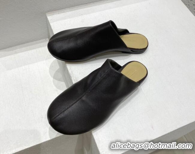 Good Quality Bottega Veneta Lambskin Flat Mules Brown 2022 080849