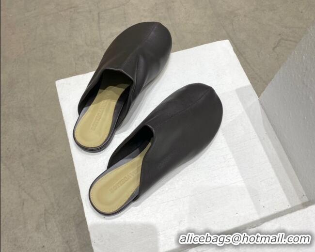 Good Quality Bottega Veneta Lambskin Flat Mules Brown 2022 080849