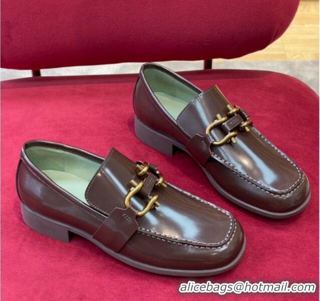 Classic Hot Bottega Veneta Monsieur Calf Leather Loafers Brown 081216